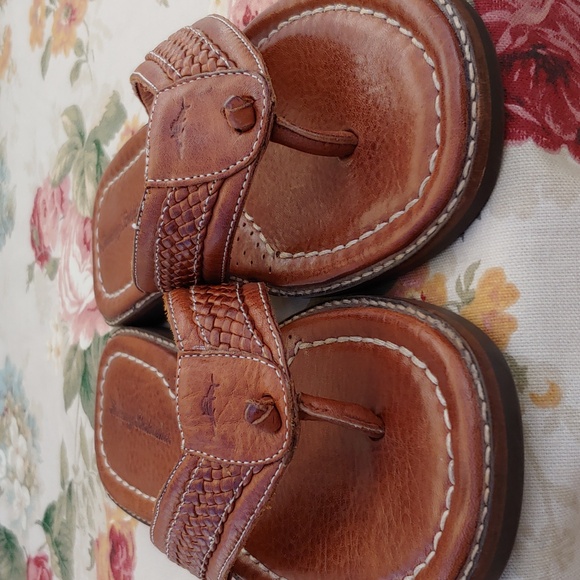Tommy Bahama Men's Anchors Away Brown Genuine Leather Sandals Size 9 - Picture 6 of 14